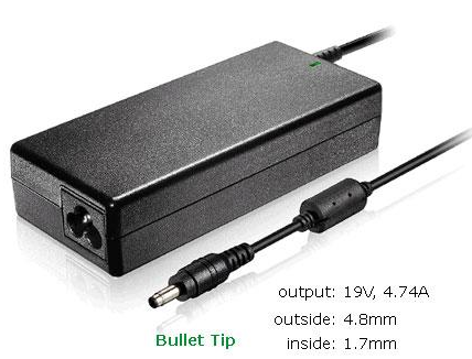 *100% Brand NEW* AC ADAPTER 19V 4.74A Advent DVD7365 7240 4.8 * 1.7mm Bullet POWER SUPPLY Free shipping!